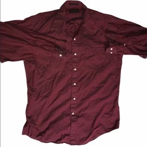 🔥Robert Villini Burgundy Dress shirt - 15.5